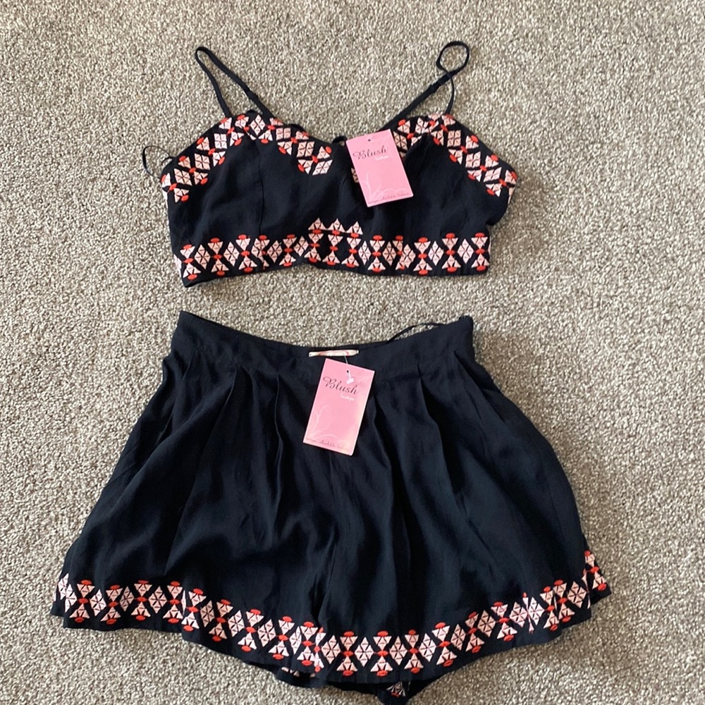 NEW WITH TAGS- 2 piece set- BLUSH- size small